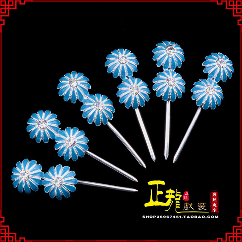 大厂头面泡子旦角化妆头饰 仿点绸泡子